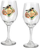MLB Baltimore Orioles 2 Piece Wine Glass Set