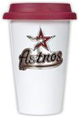 MLB Astros Dbl Wall Ceramic Cup w/Maroon Lid