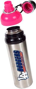 MLB Los Angeles Dodgers Water Bottle w/Pink Top