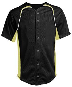 A4 Full Button Power Mesh Baseball Top