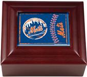 MLB New York Mets Mahogany Keepsake Box