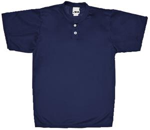 A4 2-Button Mesh Henley Youth Baseball Jersey
