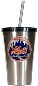 MLB New York Mets Stainless Tumbler w/Straw
