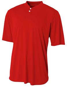 A4 Tek 2-Button Henley Youth Baseball Jerseys
