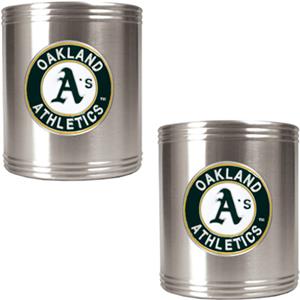 MLB Oakland Athletics Stainless Steel Can Holders