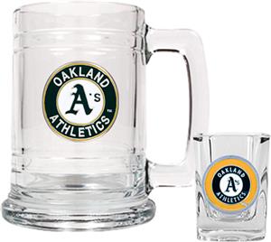 MLB Oakland Athletics Boilermaker Gift Set