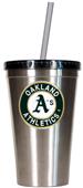 MLB Oakland Athletics Stainless Tumbler w/Straw