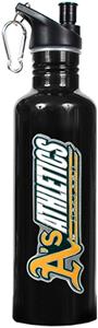 MLB Oakland Athletics Black Stainless Water Bottle