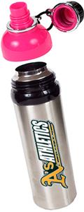 MLB Oakland Athletics Water Bottle w/Pink Top