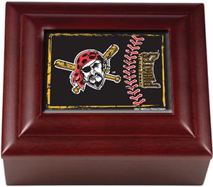 MLB Pittsburgh Pirates Mahogany Keepsake Box