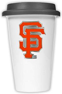 MLB Giants Double Wall Ceramic Cup w/Black Lid