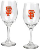 MLB San Francisco Giants 2 Piece Wine Glass Set