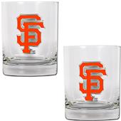 MLB Giants 2 piece 14oz Rocks Glass Set