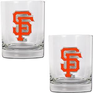 MLB Giants 2 piece 14oz Rocks Glass Set