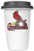 MLB Cardinals Double Wall Ceramic Cup w/Black Lid