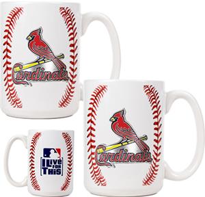 MLB Cardinals Ceramic Gameball Mug Set of 2