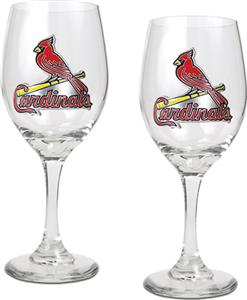 MLB St. Louis Cardinals 2 Piece Wine Glass Set