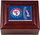 MLB Texas Rangers Mahogany Keepsake Box