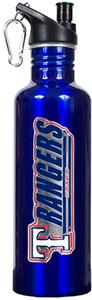 MLB Texas Rangers Blue Stainless Water Bottle