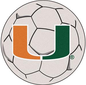 Fan Mats University of Miami Soccer Ball
