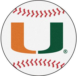 Fan Mats University of Miami Baseball Mat