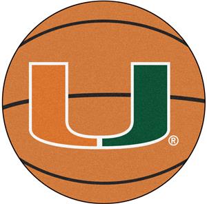 Fan Mats University of Miami Basketball Mat