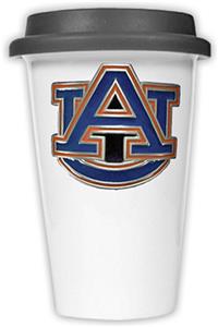 NCAA Auburn Tigers Ceramic Cup with Black Lid