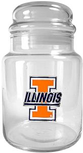 NCAA Illinois Fighting Illini Glass Candy Jar