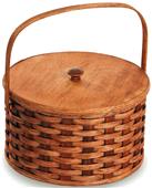 Picnic Plus Handcrafted Round Independence Basket