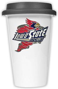 NCAA Iowa State Cyclones Ceramic Cup w/Black Lid