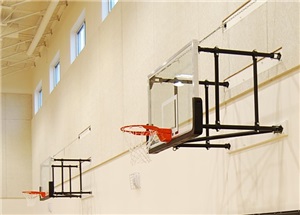 Gared 4 Pt Side Fold Wall Mt Basketball Backstops