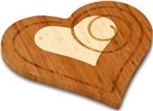 Picnic Plus Luv Heart-Shaped Bamboo Cheese Board