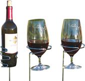 Picnic Plus Wine Bottle and Glasses Handy Holders