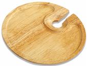 Picnic Plus Carved Rubberwood Appetizer Plate Picnic Plus Carved Rubberwood Appetizer Plate