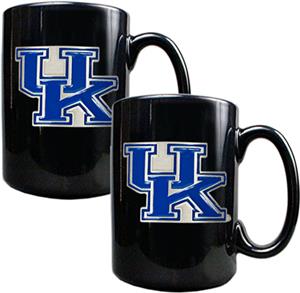 NCAA Kentucky Black Ceramic Mug (Set of 2)