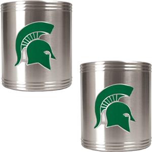NCAA Michigan State Stainless Steel Can Holders
