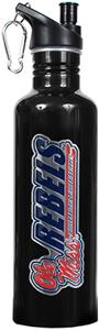 NCAA Mississippi Rebels Black Water Bottle