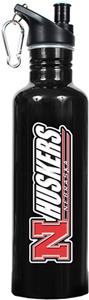 NCAA Nebraska Cornhuskers Black Water Bottle