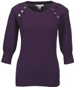 Lilac Bloom Women's Emma 3/4 Sleeve Sweater Lilac Bloom Women's Emma 3/4 Sleeve Sweater