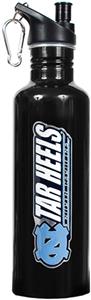 NCAA North Carolina Tar Heels Black Water Bottle