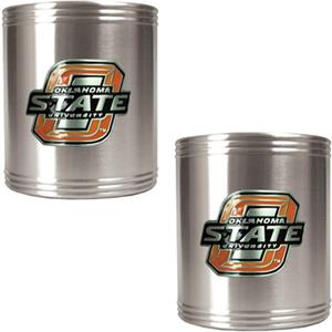 NCAA Oklahoma State Stainless Steel Can Holders