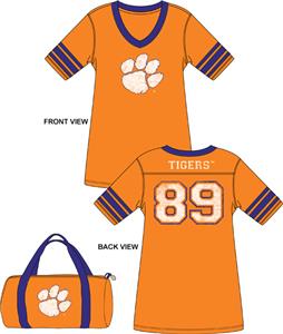 Emerson Street Clemson Tigers Jersey Nightshirt