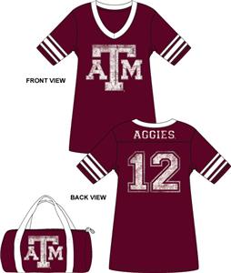 Emerson Street Texas A&M Aggies Jersey Nightshirt