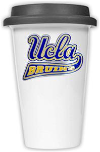 NCAA UCLA Bruins Ceramic Cup w/Black Lid