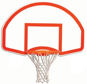 Gared 1266B 35" x 54" Fan Shape Steel Backboards