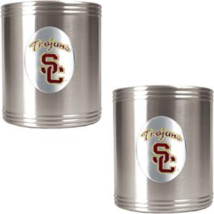 NCAA USC Trojans Stainless Steel Can Holders