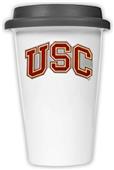 NCAA USC Trojans Ceramic Cup w/Black Lid