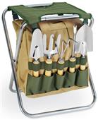 Picnic Time Gardener Folding Seat with Tools