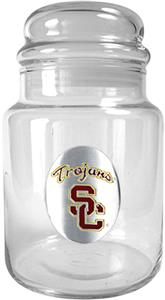 NCAA USC Trojans Glass Candy Jar