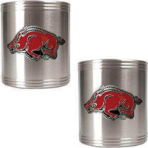 NCAA Arkansas Stainless Steel Can Holders